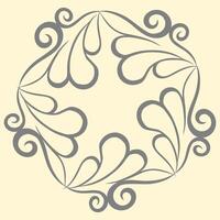a circular design with swirls vector