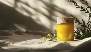 Golden Ghee Jar A Natural Culinary Treasure, Explore the Richness and Versatility of Homemade Clarified Butter, Ideal for Cooking, Baking, and Ayurvedic Practices Discover its Nutritional Benefits photo