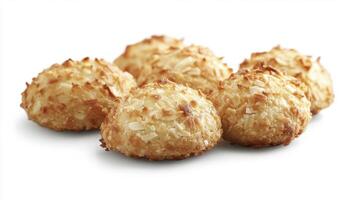 Indulge in the sweet simplicity of homemade coconut macaroons, a delightful treat perfect for any occasion These golden-brown, chewy cookies are bursting with the rich flavor of coconut and offer a photo