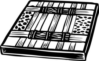 Vintage illustration depicting japanese tatami mat vector