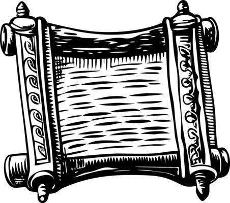 Antique asian scroll illustration in vintage style