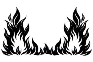 Bold Black Fire Design for Graphic Use vector