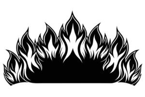 A Bold Black Fire Design for Graphic Use vector