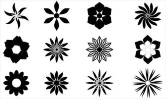 Flower icon. Flowers elements collection on a white background vector