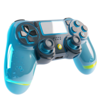 blue and yellow gaming controller with a sleek and ergonomic design png