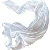 white fabric floating with gentle and movement png