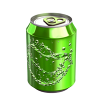Reing green so can with condensation and sparkling bubbles png