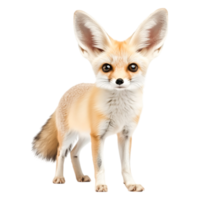 Adorable Fennec Fox with Large Ears in Natural Posture png
