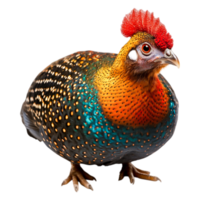 Colorful Exotic Bird with Vibrant Feathers Displaying Unique Features png