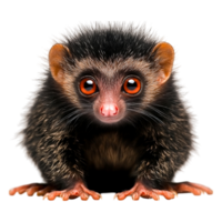 Cute and Curious Animal with Big Eyes Posing in Front of Camera png