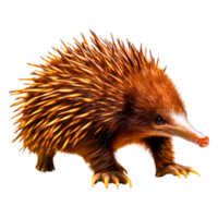 closeup of a Spiny Echidna in Natural Habitat Setting png