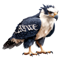 Majestic Bird of Prey with Unique Feather Patterns and Bright Eyes png