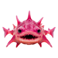 Unique Pink Fish with Quirky Features and Distinct Facial Expression png