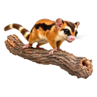 Cute Sugar Glider Branch in a Natural Woodland Setting png