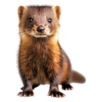 Cute and Curious Weasel Looking Directly at the Camera png