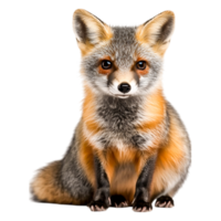 Portrait of a Cute Fox with Fluffy Ears and Bright Eyes png