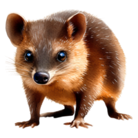 Cute and Curious Animal with Big Eyes and Soft Fur in closeup View png