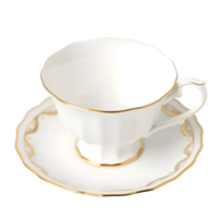 Cup and saucer isolated on a transparent background png