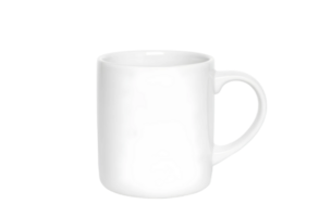 White mug isolated on transparent background png