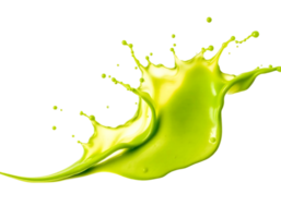 Green juice splash isolated on transparent background png
