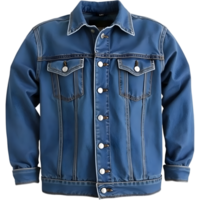 Blue Denim Jacket Isolated On Transparent Background With Clipping Path png