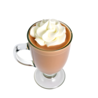 Coffee cup with whipped cream on transparent background png