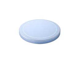 Blue round button isolated on transparent background png