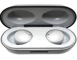 Wireless headphones in a case isolated on a transparent background png