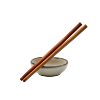 Chopsticks and chopsticks in bowl isolated on transparent background png