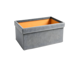 3d render of a metal box isolated on a transparent background png