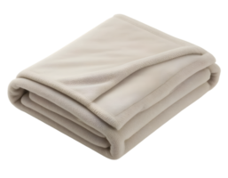 Folded beige blanket isolated on transparent background png