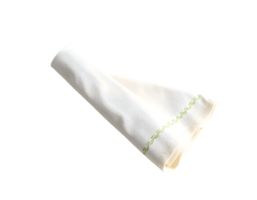 White folded napkin isolated on transparent background png