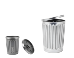 Garbage can isolated on transparent background png