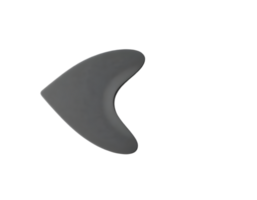 3d render of black play button isolated on a transparent background png