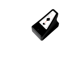 illustration of a black square clock isolated on a transparent background png