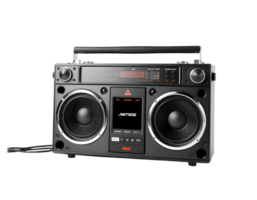 Retro boombox isolated on transparent background png