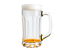 Glass of beer with foam isolated on transparent background png