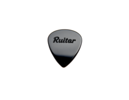 Black guitar plectrum isolated on transparent background png