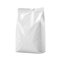 plain white packaging bag suitable for various products, emphasizing simplicity and versatility png
