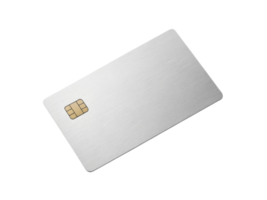 sleek, metallic credit card with chip, symbolizing modern finance and transactions png
