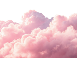Soft pink clouds against transparency background create dreamy atmosphere . png