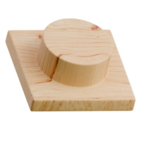 One single button cube 3D Wooden Puzzle Block Icon png