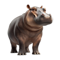 Side View of a Photorealistic Hippopotamus png