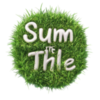 Grass Typography with 'Sum Title' Text png