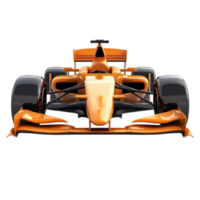Formula 1 Race Car in Vibrant Orange Color png