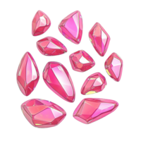Pink Gemstone Collection in Different Cuts and Shapes png