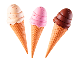 Multicolored ice cream on a transparent background, image without background, for graphic design png