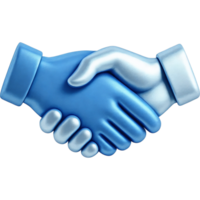3D Render of Two Hands in a Handshake png