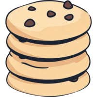 Stack Of Four Chocolate Chip Cookies png
