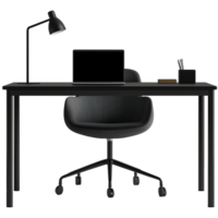 Clean Office Desk with Lamp and Table Set Isolated for Workplace Image png